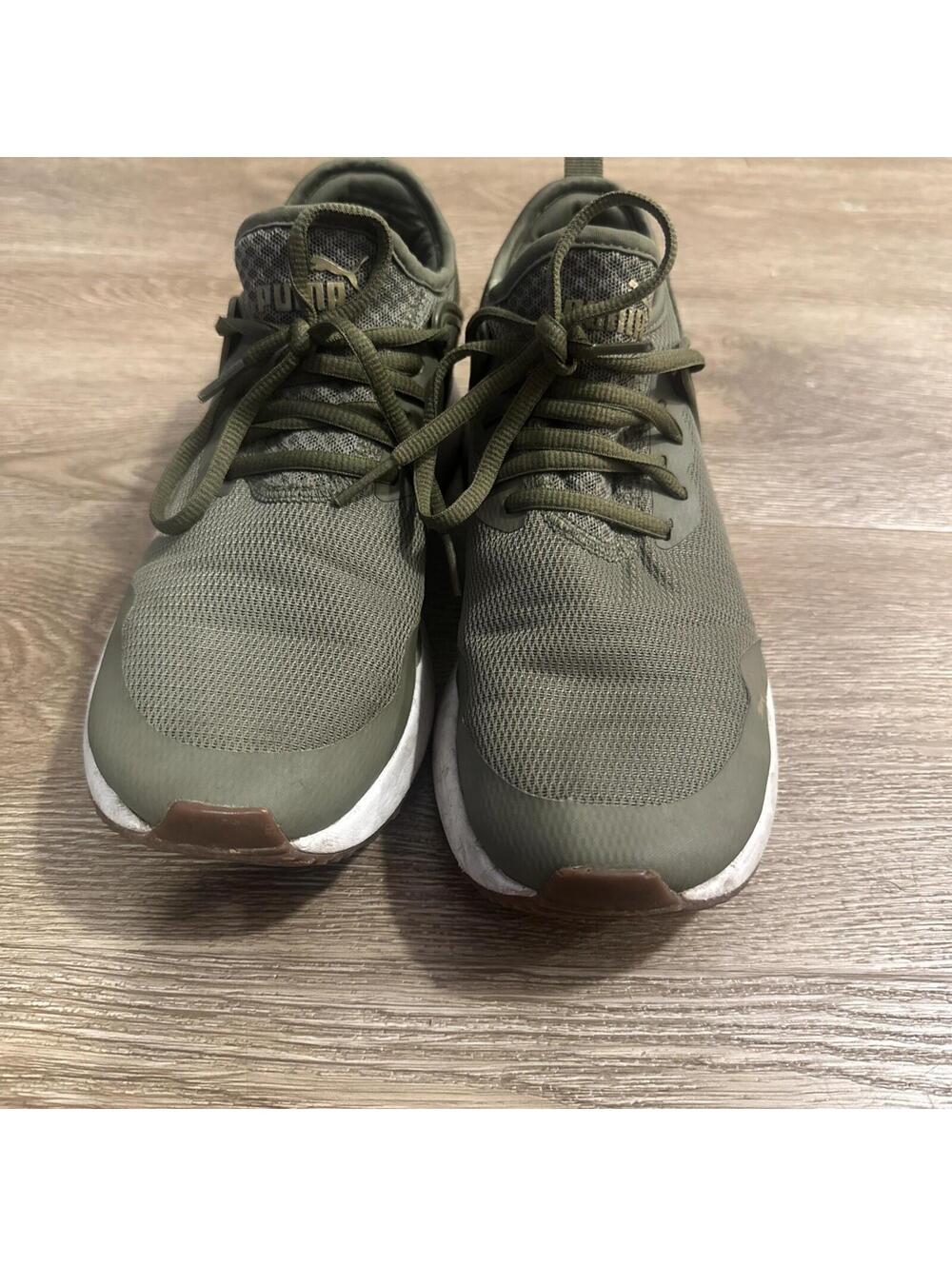 Puma Women's Soft Foam Sneaker Shoes Green Olive Sz 9 Athletic Mesh NEW Lace Up